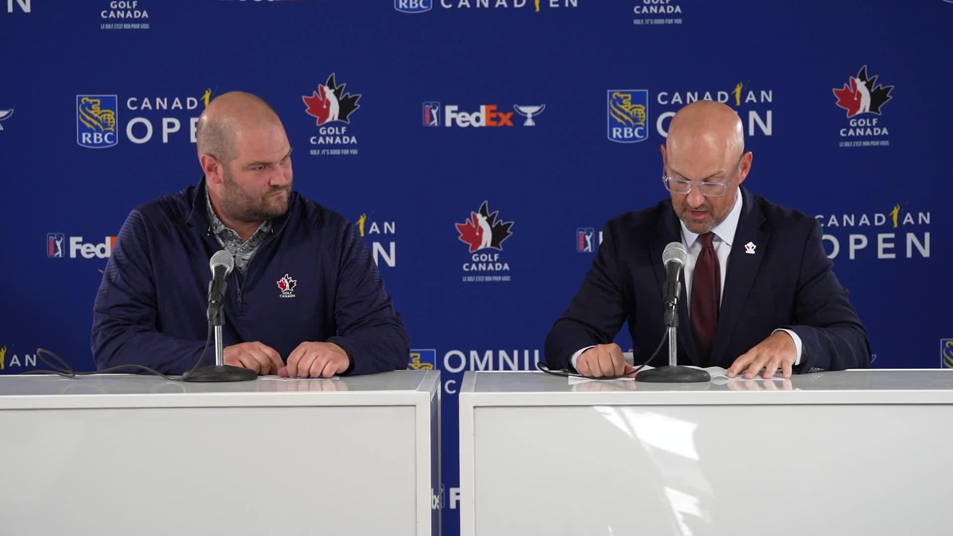 Presser with Golf Canada CEO Laurence Applebaum & RBC Canadian Open Tournament Director Ryan Paul