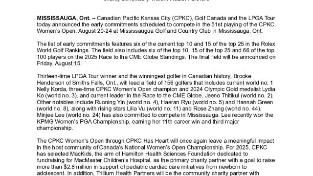Media Day Press Release